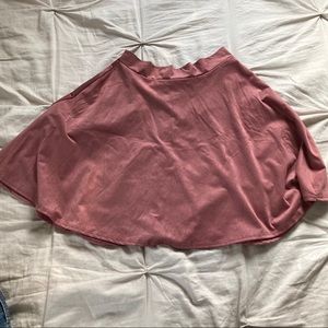 Pink Suede Skirt